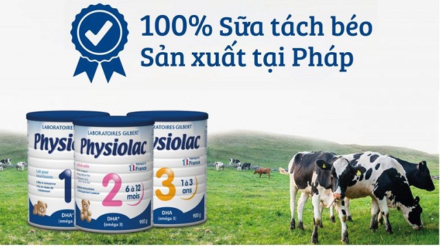Thùng sữa Physiolac số 3 hộp 900g nhập khẩu Pháp